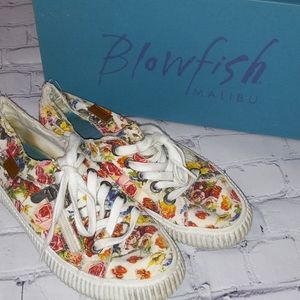 Floral Print Blowfish Coyote Mystic Garden Canvas Sneakers/ Women's Size 8